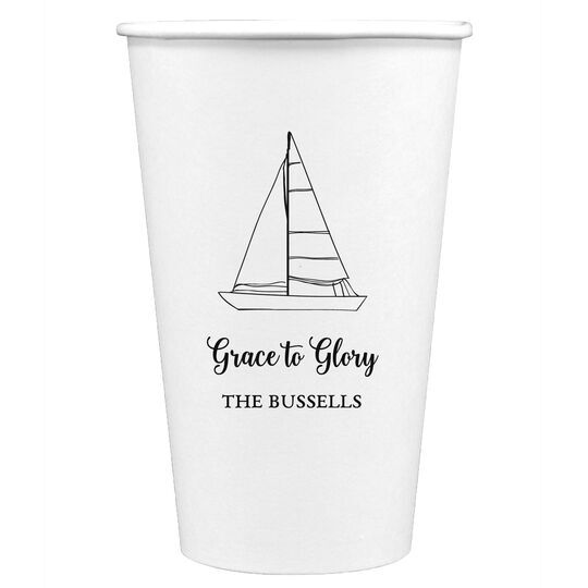 Sailboat Paper Coffee Cups